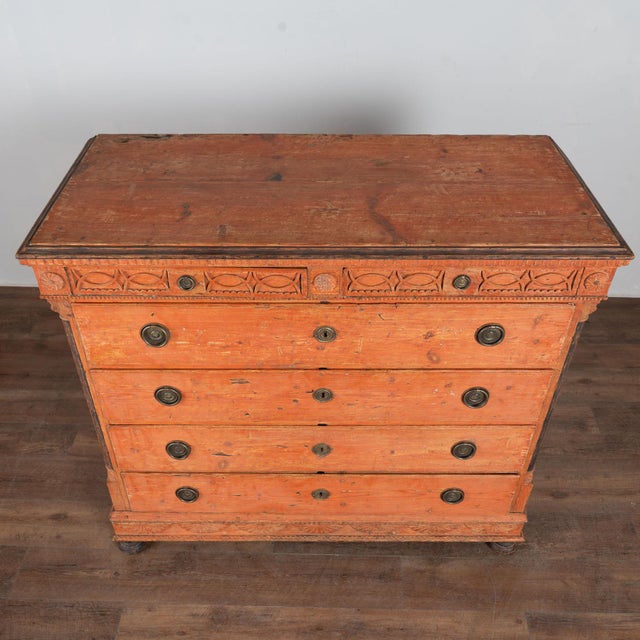 Early 19th Century Danish Pine Tall Chest of Six Drawers For Sale - Image 4 of 17