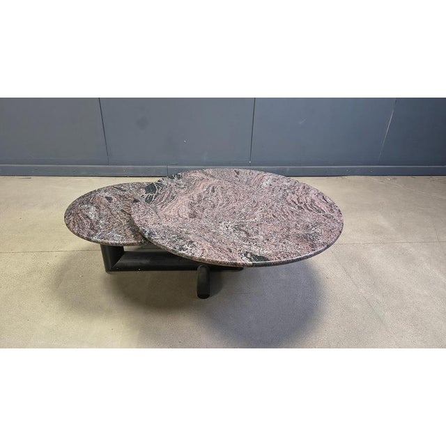 Marble Two-Tier Pivoting Top Coffee Table from Roche Bobois, 1980s For Sale - Image 11 of 12