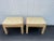 Mid-Century Modern Pair of Billy Baldwin Style Silk Pillow Top Ottomans or Stools For Sale - Image 3 of 13