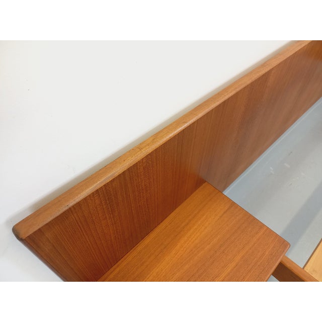 Vintage Scandinavian Teak Double Bed with Integrated Bedside Tables, 1960s For Sale - Image 16 of 18