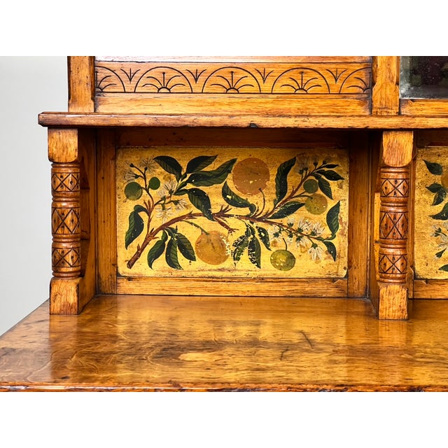 Antique Victorian Aesthetic Movement Oak Desk in Original Finish C. Late 19th Century For Sale In Boston - Image 6 of 14