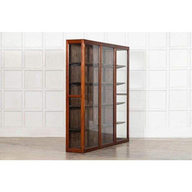 Large Antique English Mahogany Glazed Display Cabinet, 1880 For Sale - Image 3 of 15
