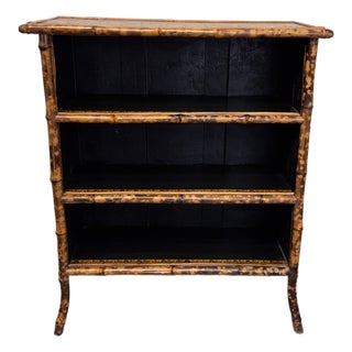 19th Century Bamboo Decoupage Bookshelf For Sale