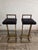 Pair of Brass Barstools in the Style of " Maison
