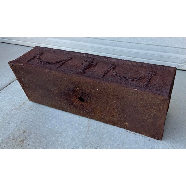 19th Century French Louis Seize Cast Iron Rectangular Planter For Sale - Image 9 of 12
