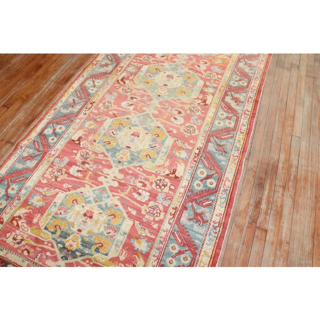 Turkish Early 20th Century Turkish Ghiordes Wide Runner - 4'3" x 10'11" For Sale - Image 3 of 8
