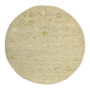 Vintage Neutral Round Area Rug - 08'00 X 08'00