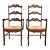 Late 20th Century European Ladder Back Folk Rush Seat Arm Chairs For Sale