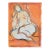 Gesture in Orange V, Oil on Paper, Oil Pastel and Charcoal. 9 X 12 Inches For Sale