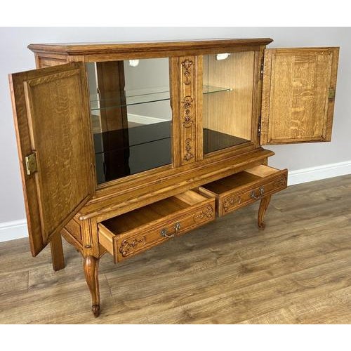 Vintage French Louis XVI Style Oak Carved Sideboard For Sale - Image 12 of 13