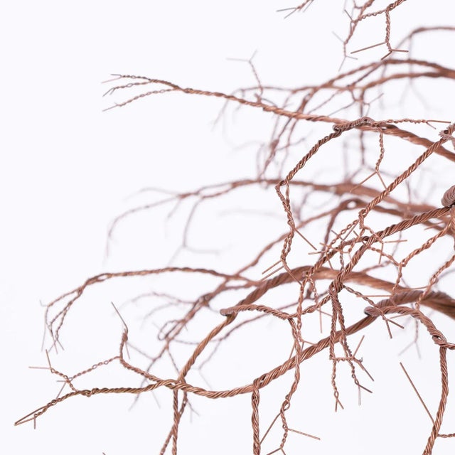 Late 20th Century Copper and Stone Tree Sculpture For Sale - Image 5 of 8