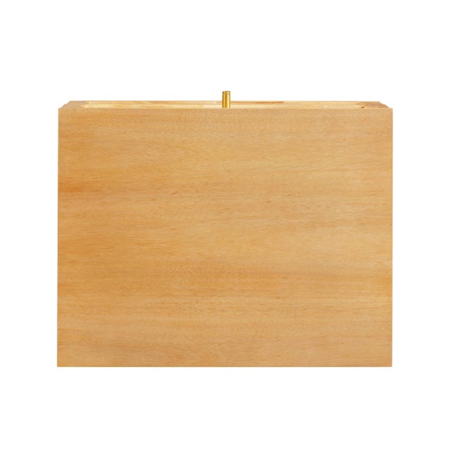 Grappa Natural Wood & Rattan Wavy Nightstand with Ball Feet For Sale In Los Angeles - Image 6 of 7