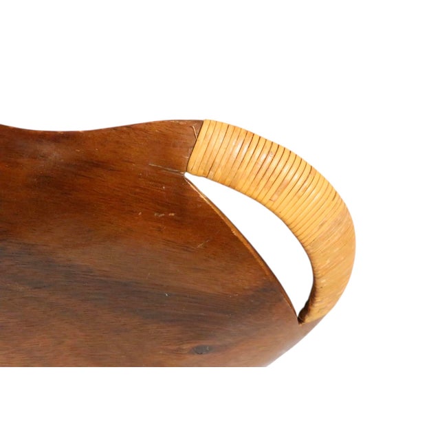 Dansk 20thC Mid Century Modern Organic Sculpted Wood Serving Tray For Sale - Image 4 of 6