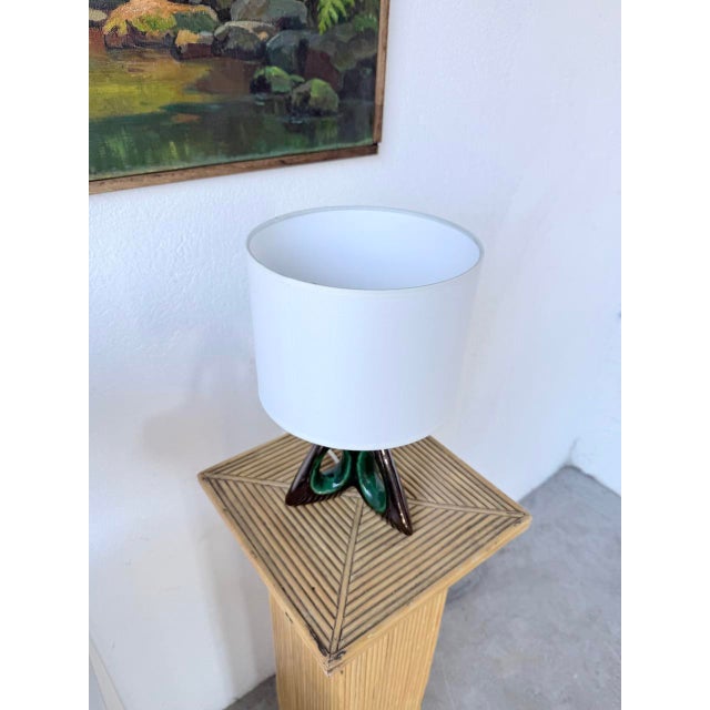 French Free-Form Triangular Ceramic Lamps, 1950s, Set of 2 For Sale - Image 12 of 18