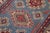 Abstract Southwestern Kazak Light Blue/Beige Wool Rug - 3'1''x4'5'' For Sale - Image 3 of 10