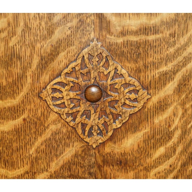 Wood Antique English Astral Glazed Display Cabinet from Roberts, 1900s For Sale - Image 7 of 18