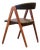 Danish Chair in Teak with Seat and Back in Black Leather, 1960s For Sale
