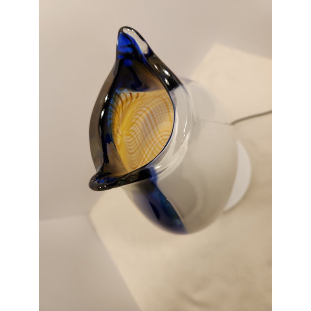 Large Signed Juston Daniels Studio Art Glass Cased "Zanfirico & Opaline" Vessel For Sale In Dallas - Image 6 of 9