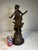 Antique French Auguste Moreau Spelter Figural Sculpture of Woman With Lute For Sale - Image 9 of 9