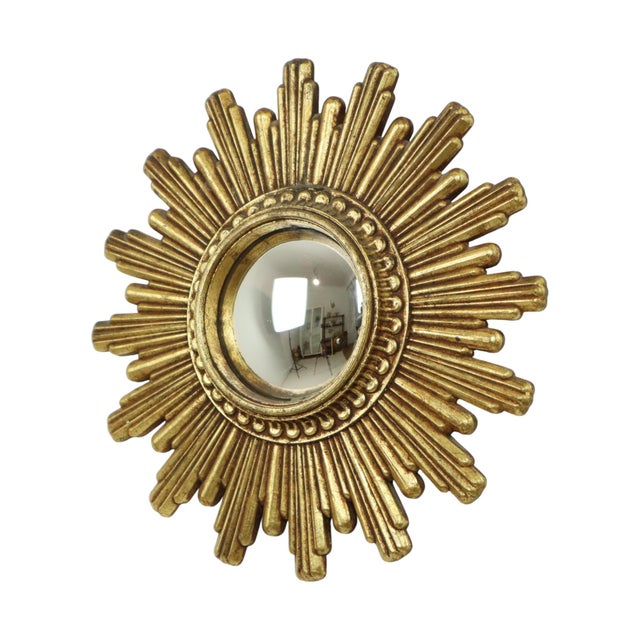 Vintage Gilt Sunburst Mirror, 1960s For Sale - Image 6 of 14
