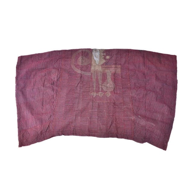 Early 20th Century Early 20th Century Hausa Embroidered Boubou Shirt Maroon Nigeria Sidley Collection For Sale - Image 5 of 11