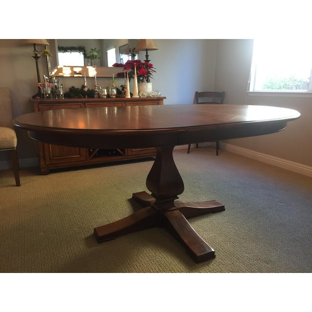 New Ethan Allen Camden Round Dining Table With Leaf | Chairish