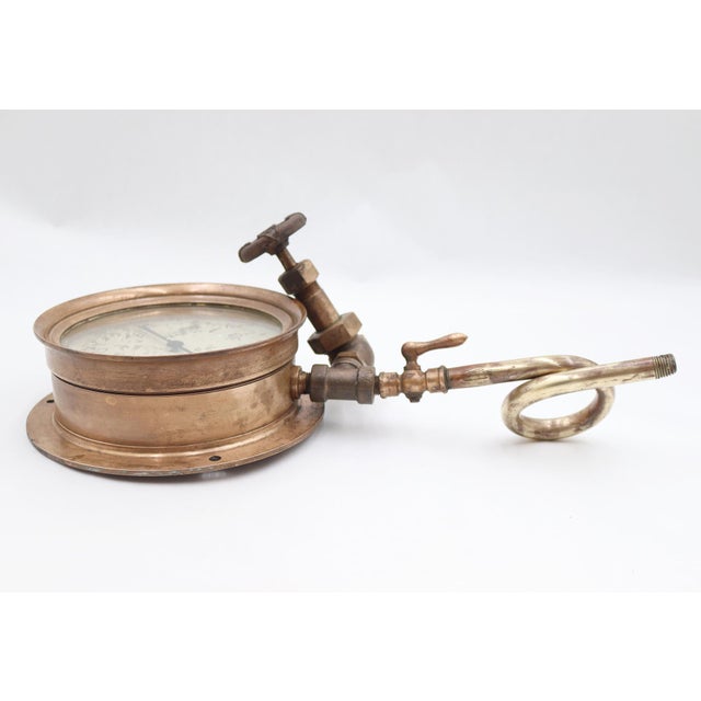 Mid 20th Century Antique Ashcroft Steam Pressure Gauge For Sale - Image 5 of 9