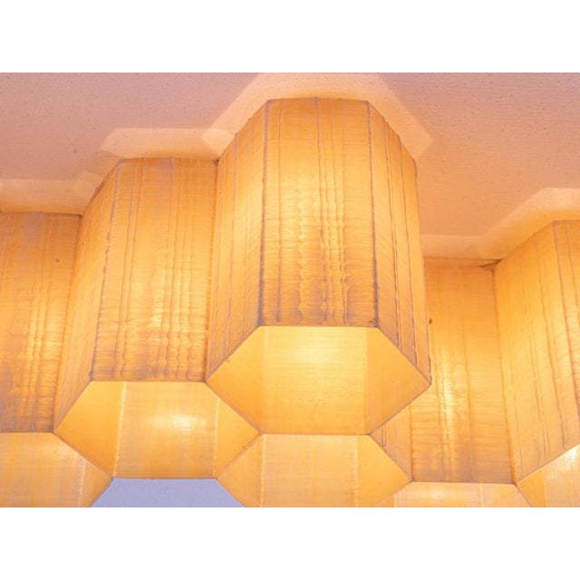 Contemporary Molecular Honeycomb 11-Light Flush Mount & Wall Light in Fiberglass & Steel, 1950s For Sale - Image 3 of 10