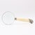 A fine sterling silver and bone magnifying glass from England 1894. Stamped with makers marks.