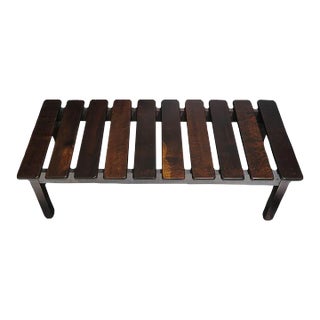 Brazilian Modern Mid Century Exotic Wood Bench or Coffee Table For Sale