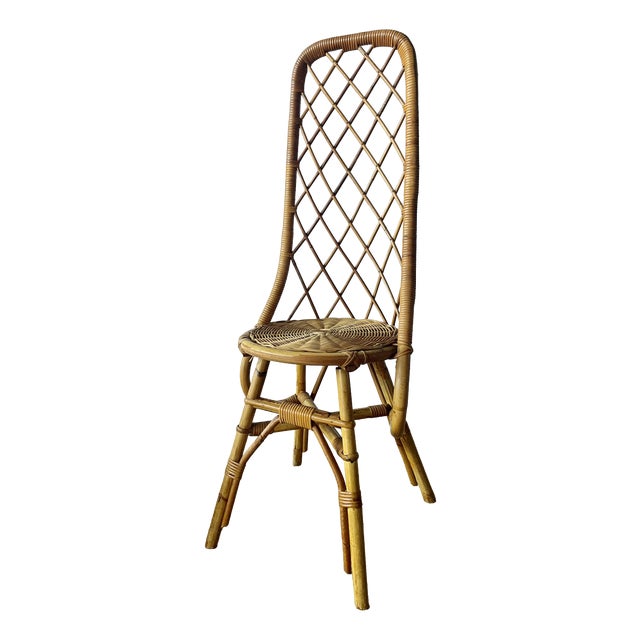 Vintage Rattan Chair, 1960s For Sale