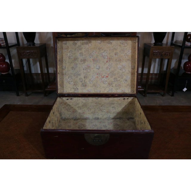 Chinese Leather Trunk For Sale In Los Angeles - Image 6 of 7