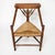 1920s Early 20th Century Dutch Corner Oak Chair With Rush Seat, Sculptural Triangular Form For Sale - Image 5 of 6