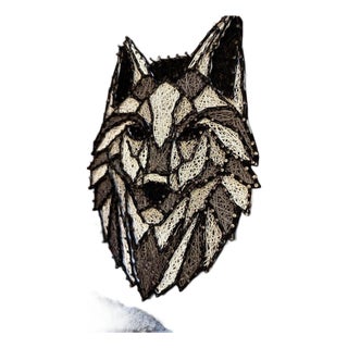 Handmade String Art -Abstract Geometric Wolf For Sale