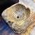 Wood Modern Organic Petrified Wood Single Sink in Grey/ Brown & Yellow Tones For Sale - Image 7 of 8