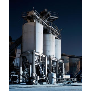Contemporary Night Photograph "Triplet Tanks" by John Vias For Sale