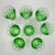 Vintage Emerald Green Cut Crystal Wine Glasses from Cristalería San Carlos, Argentina, 1950s, Set of 8 For Sale - Image 17 of 18