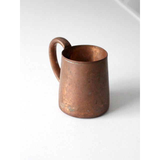 Copper Vintage Copper Mug With Riveted Handle For Sale - Image 8 of 10