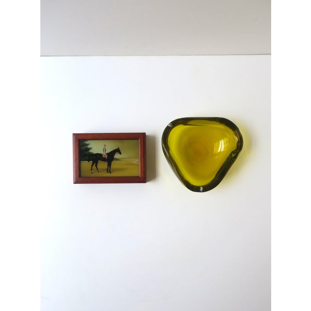 Mid-Century Modern Italian Murano Art Glass Bowl or Ashtray Golden Yellow For Sale - Image 3 of 9