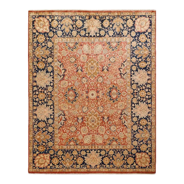 Mogul Collection Hand-Knotted Area Rug - Orange 8' 0" x 10' 1" For Sale
