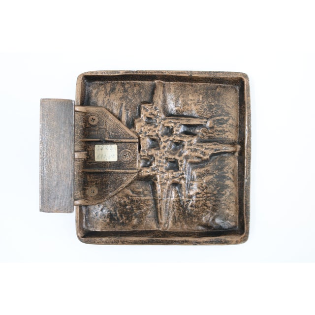 Brutalist Brass Push and Pull Front Door Handle, 1970s For Sale - Image 4 of 5
