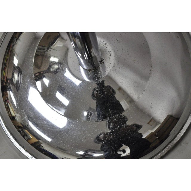 Vintage Chrome Metal Art Deco Style Coat Tree Stand With Revolving Hooks For Sale - Image 9 of 11