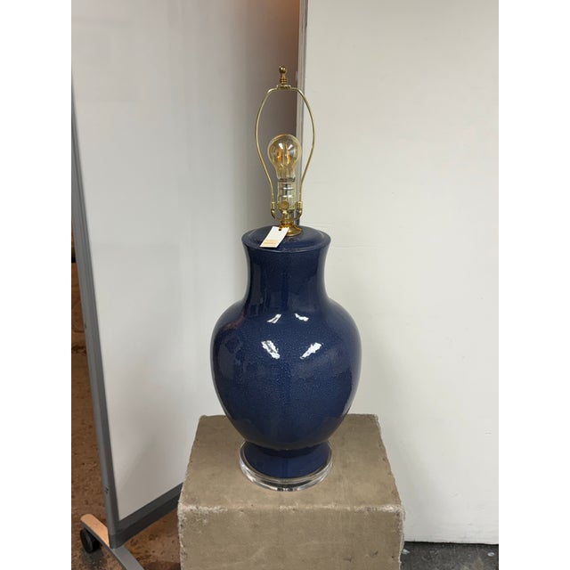 Barbara Cosgrove Cobalt Lapis Table Lamp For Sale In San Francisco - Image 6 of 12