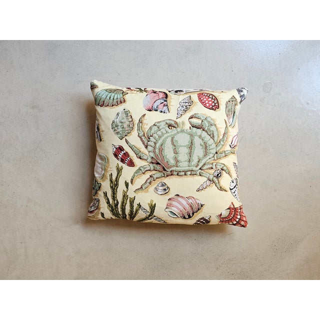Vintage Handmade Coastal Cushions in Marine-Themed Fabric, 1990s, Set of 3 For Sale - Image 6 of 8