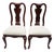 1990s Pair Thomasville Collectors Cherry Queen Ann Dining Room Side Chairs For Sale