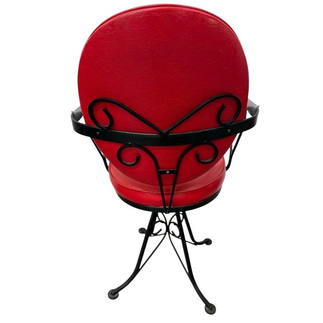 Vintage 1970's Hollywood Regency Style Wrought Iron Dinette Set For Sale - Image 4 of 6