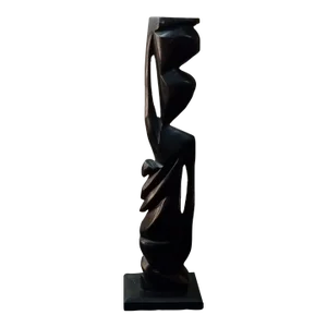 1980s Gorgeous Carved Ebony Wood Female Figurine From Kenya
