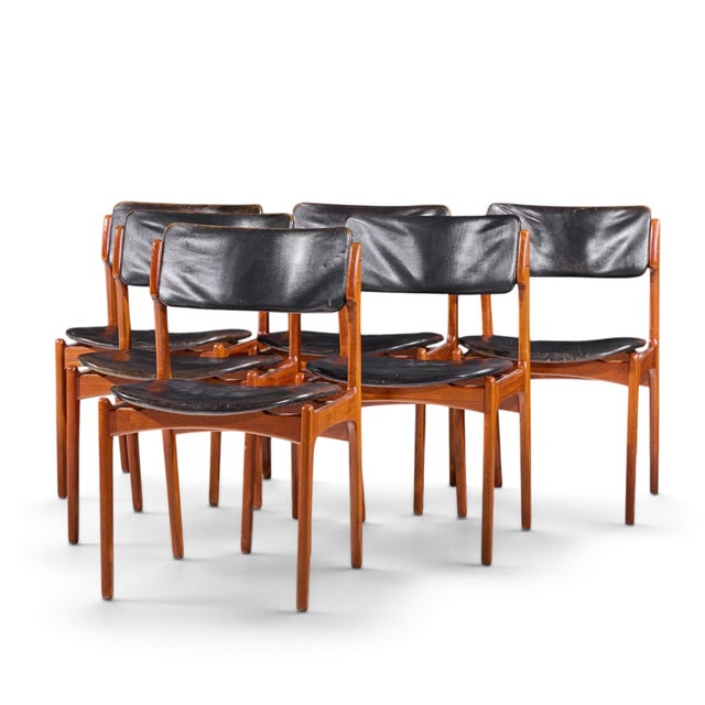 Mid-Century Modern Erik Buch Mid Century Danish Teak Dining Chairs - Set of 6 For Sale - Image 3 of 10