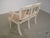 White Painted Shabby Chic Finish Lyre Back Settee Bench For Sale - Image 9 of 9