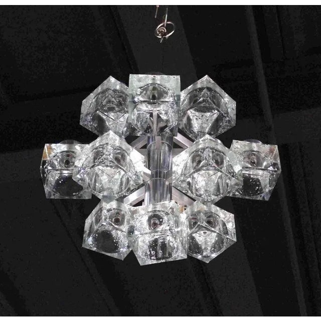 Transparent Gaetano Sciolari "Ice Cube" Light Fixture For Sale - Image 8 of 10